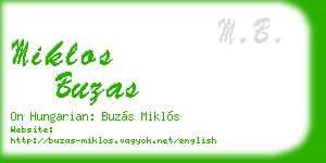 miklos buzas business card