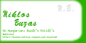 miklos buzas business card